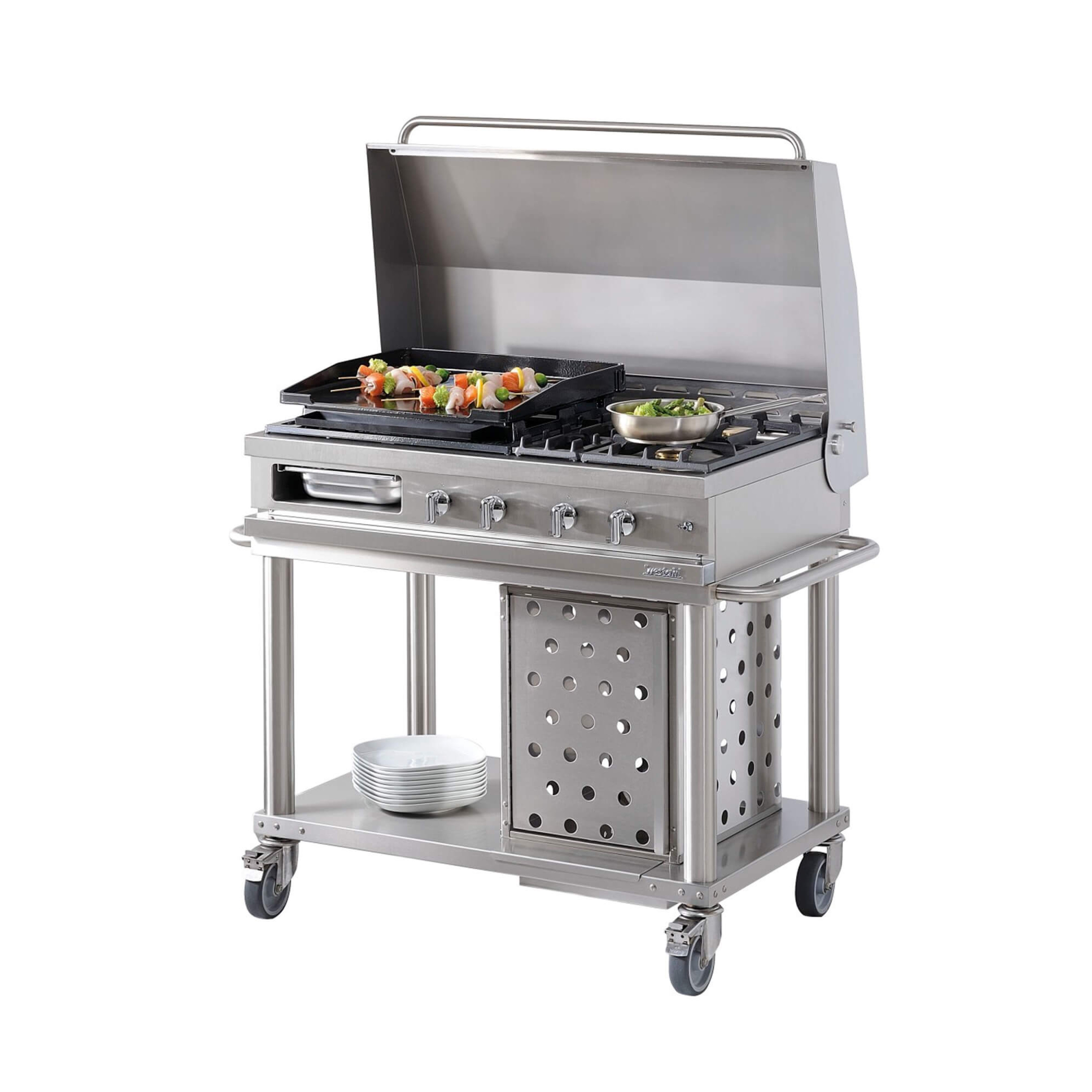 Plancha gaz et 2 feux - Open cook