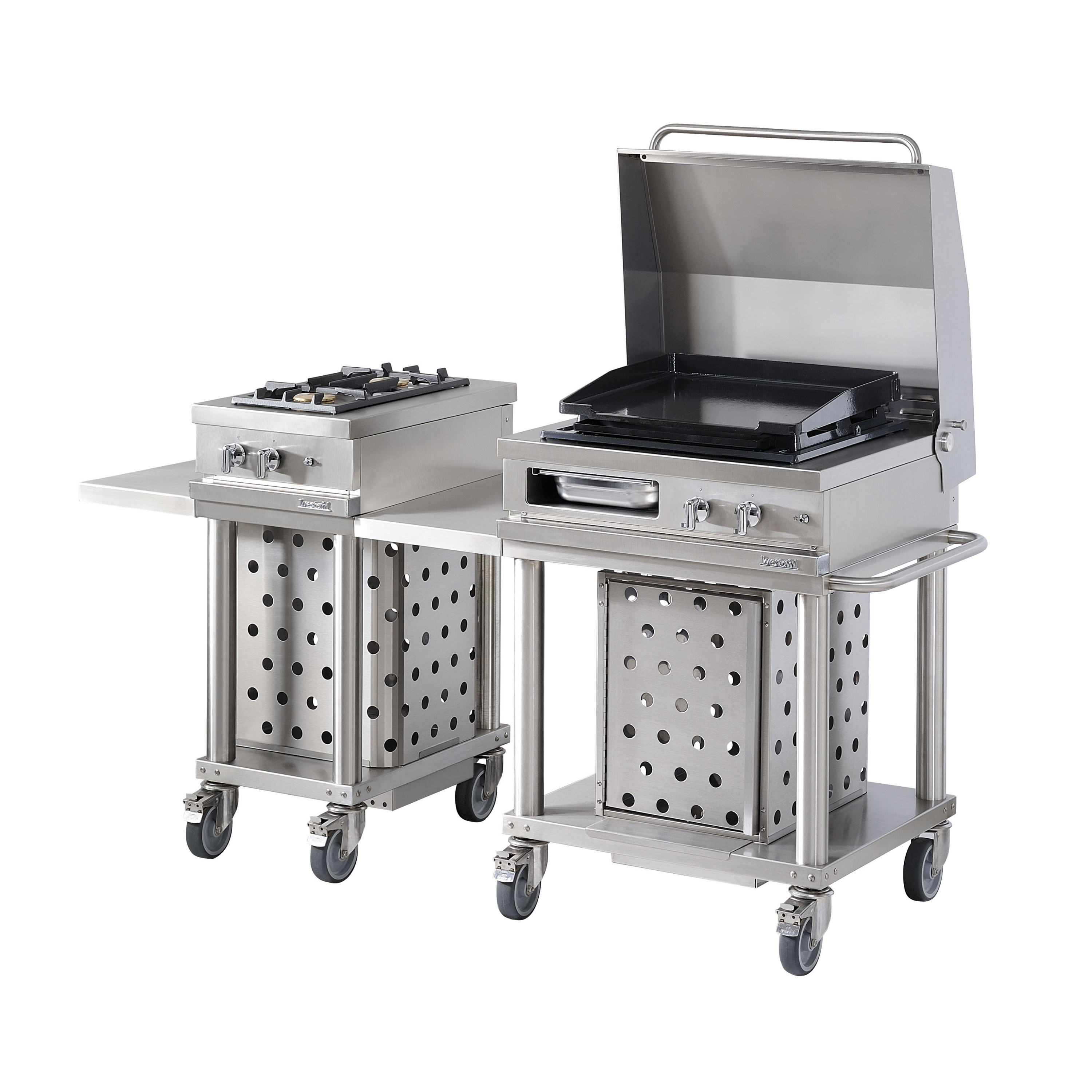 Table de cuisson gaz 2 feux & plancha gaz - Open cook