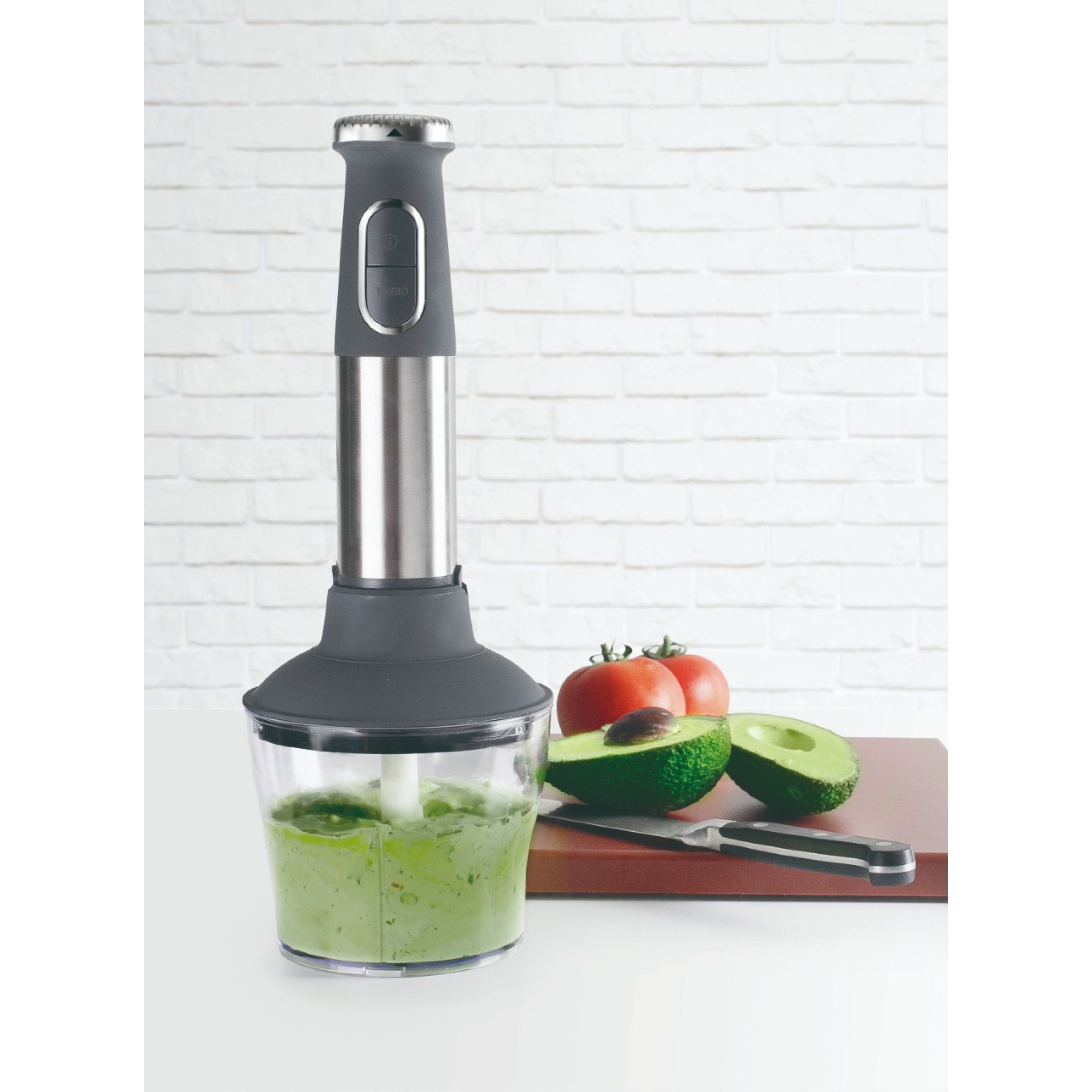 MIXEUR A SOUPE INOX AVEC GOBELET