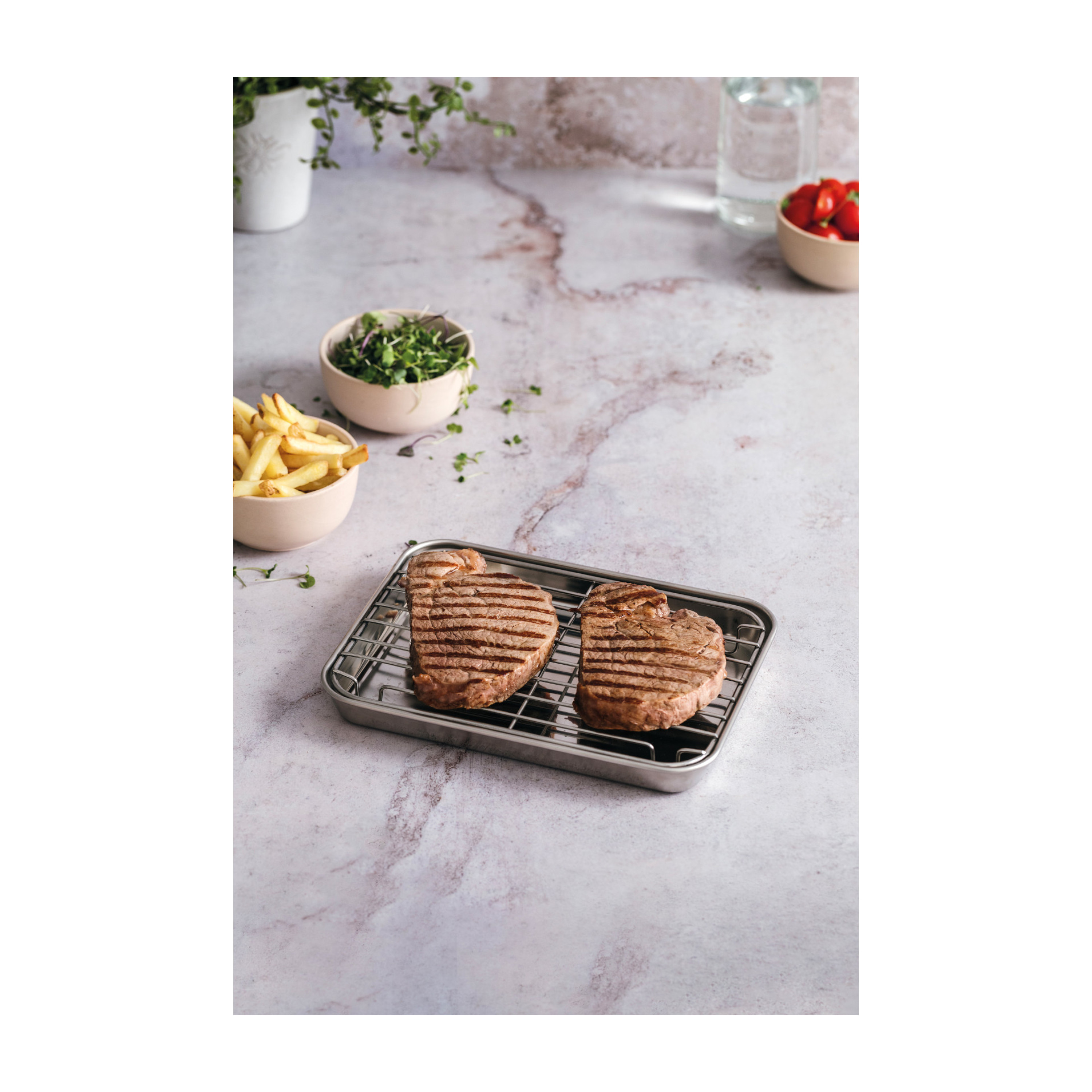 MINI PLAT INOX AVEC GRILLE - LACOR