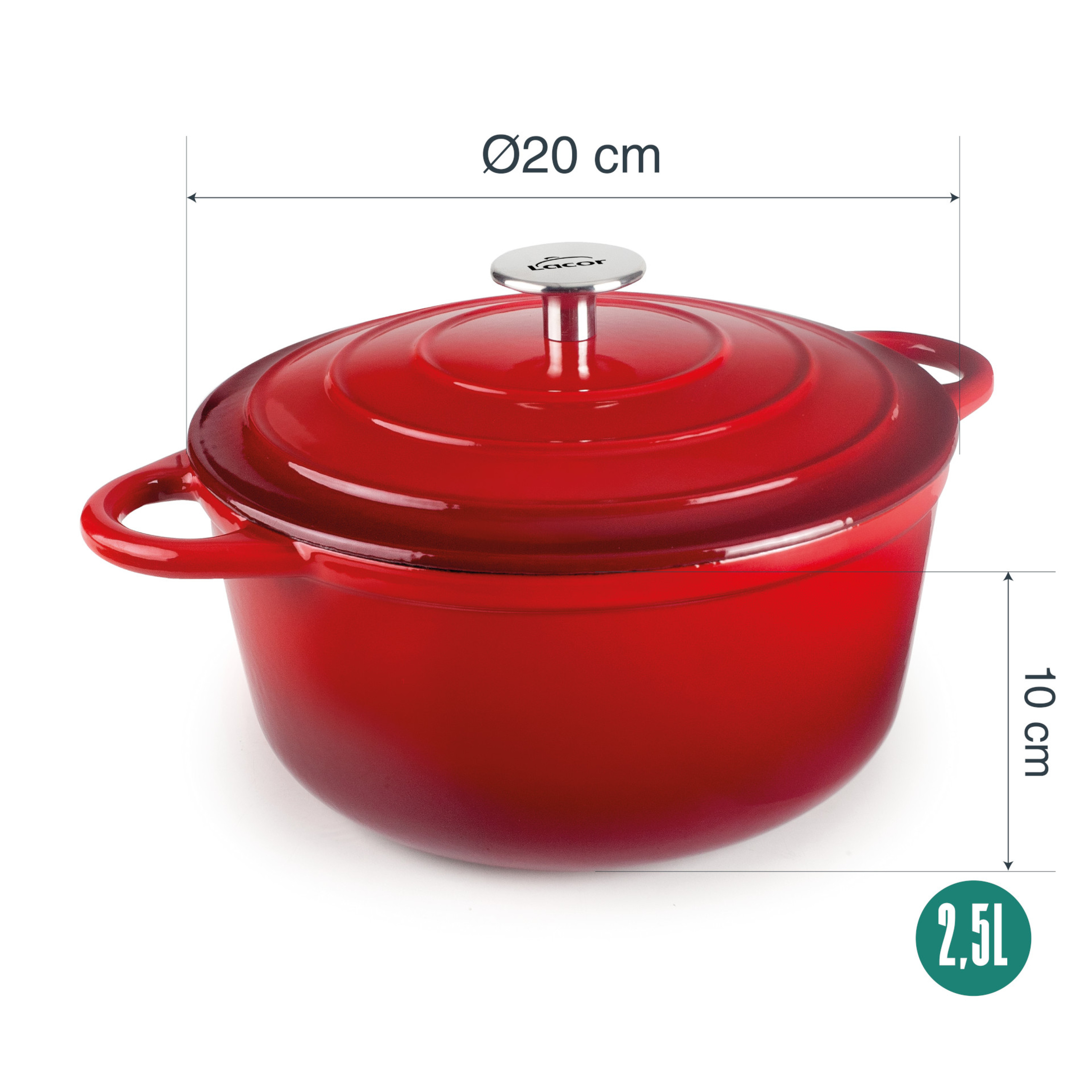 COCOTTE EN FONTE EMAILLEE - RED COLLECTION