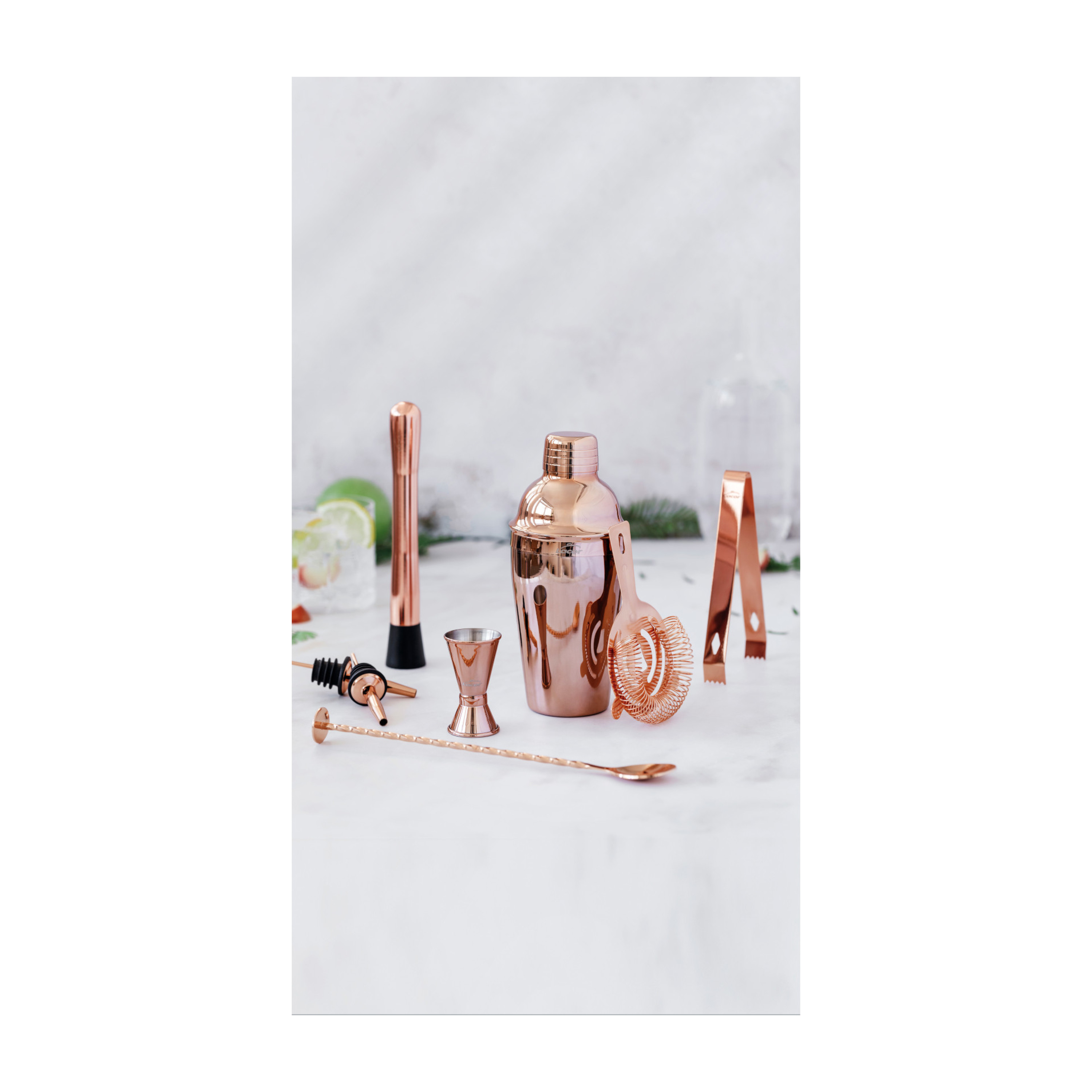 SET USTENSILES DE COCKTAIL INOX CUIVRE - LACOR