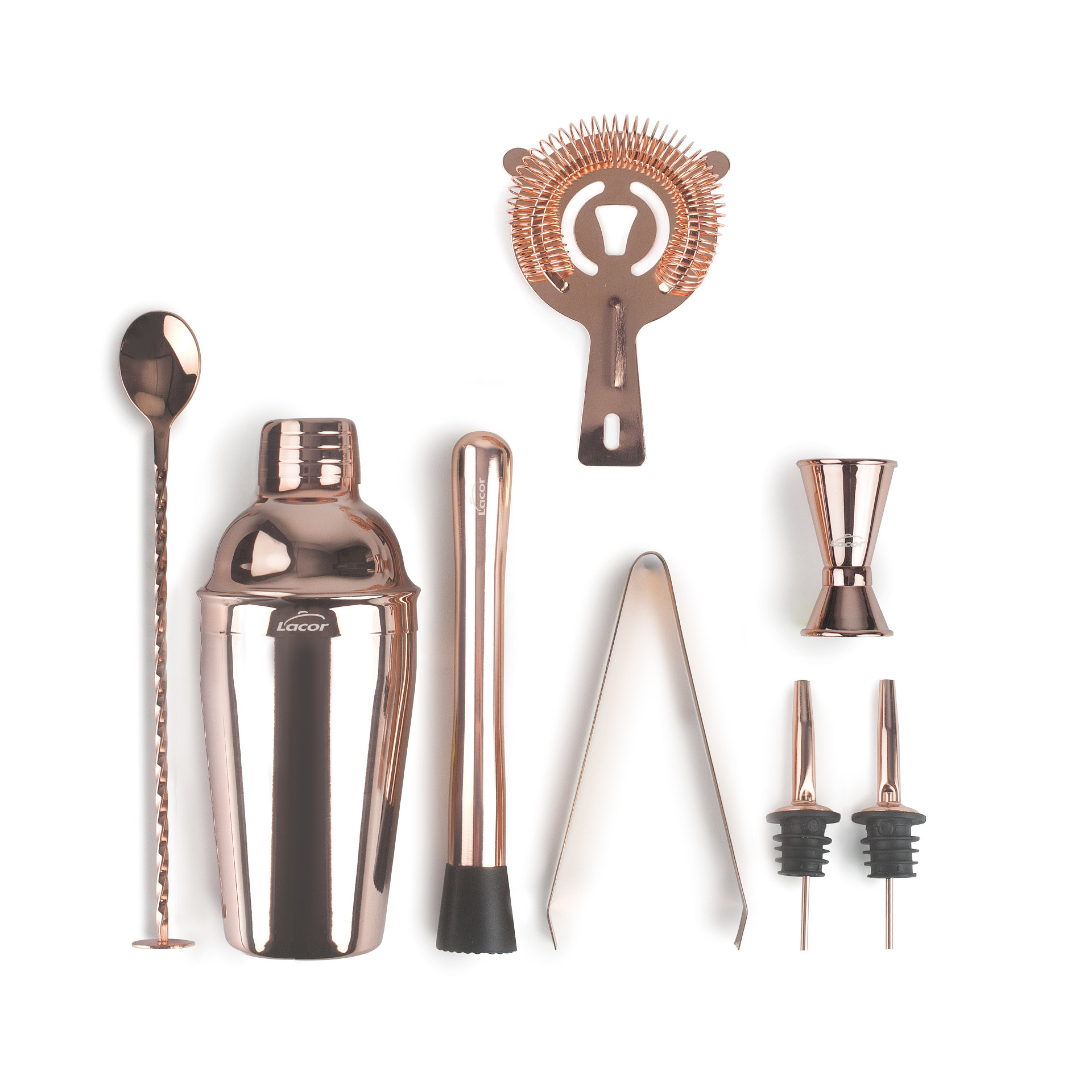 SET USTENSILES DE COCKTAIL INOX CUIVRE - LACOR