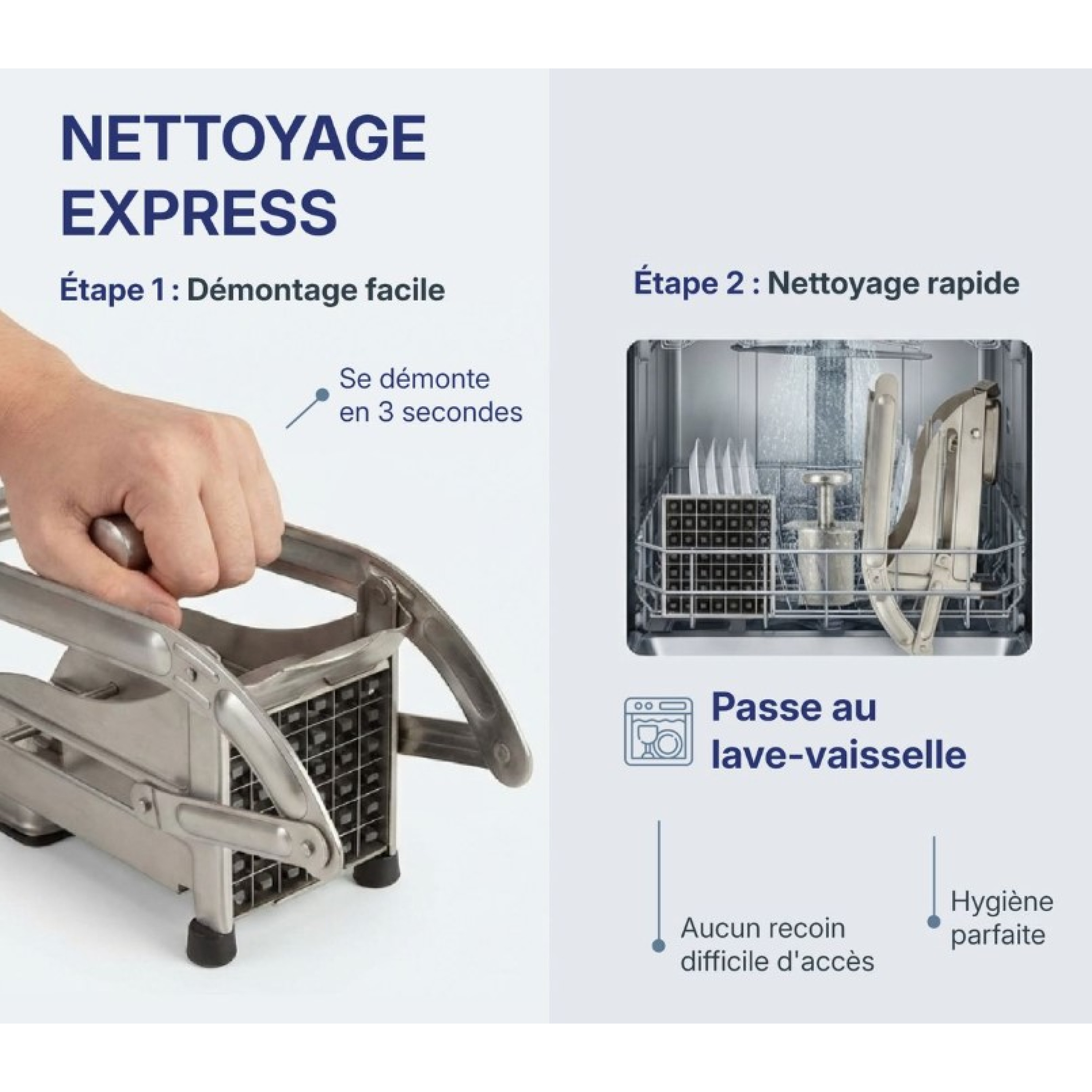 COUPE-FRITES INOX SUR VENTOUSE - LA BONNE GRAINE