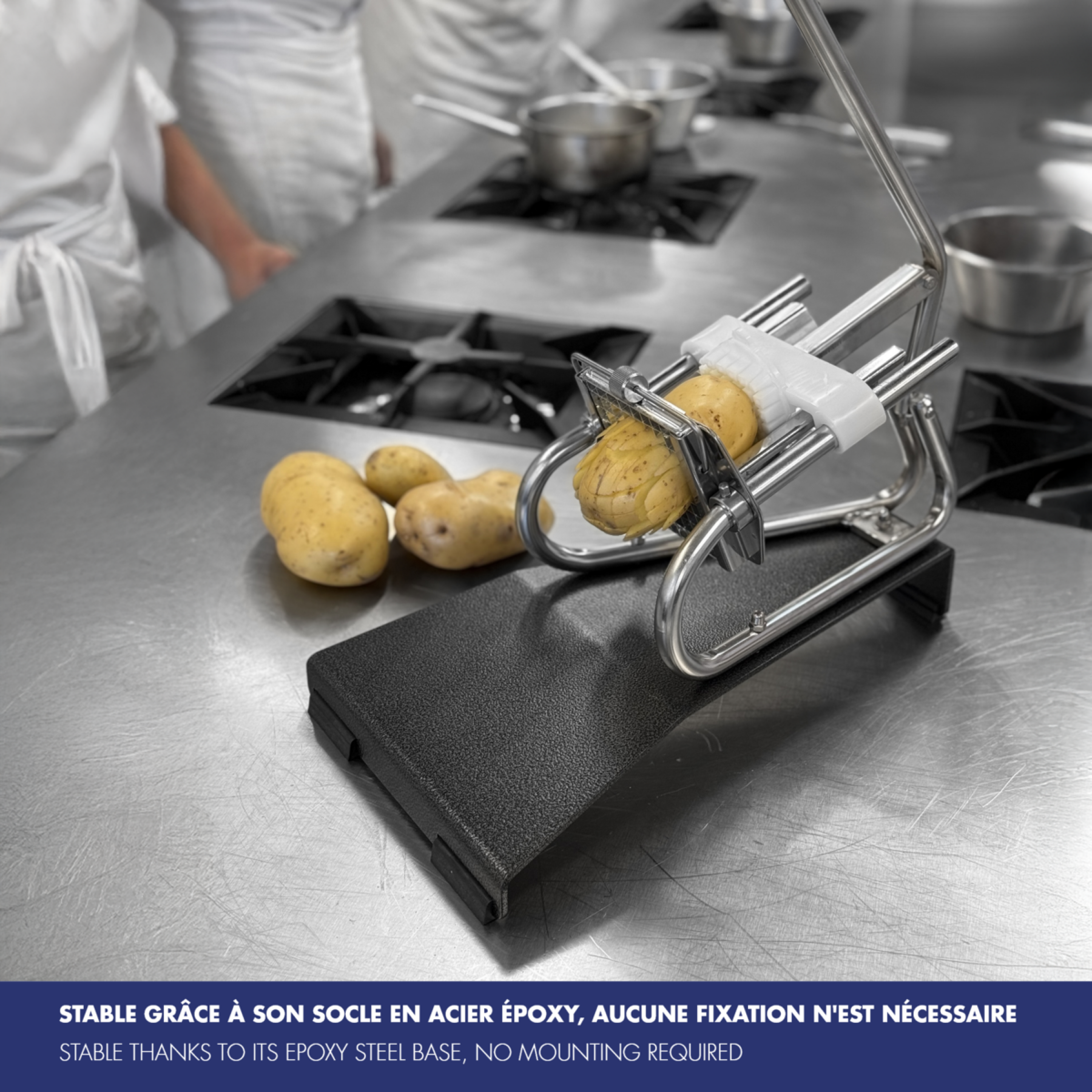 COUPE-FRITES PROFESSIONNEL SUR SOCLE EPOXY - LOUIS TELLIER