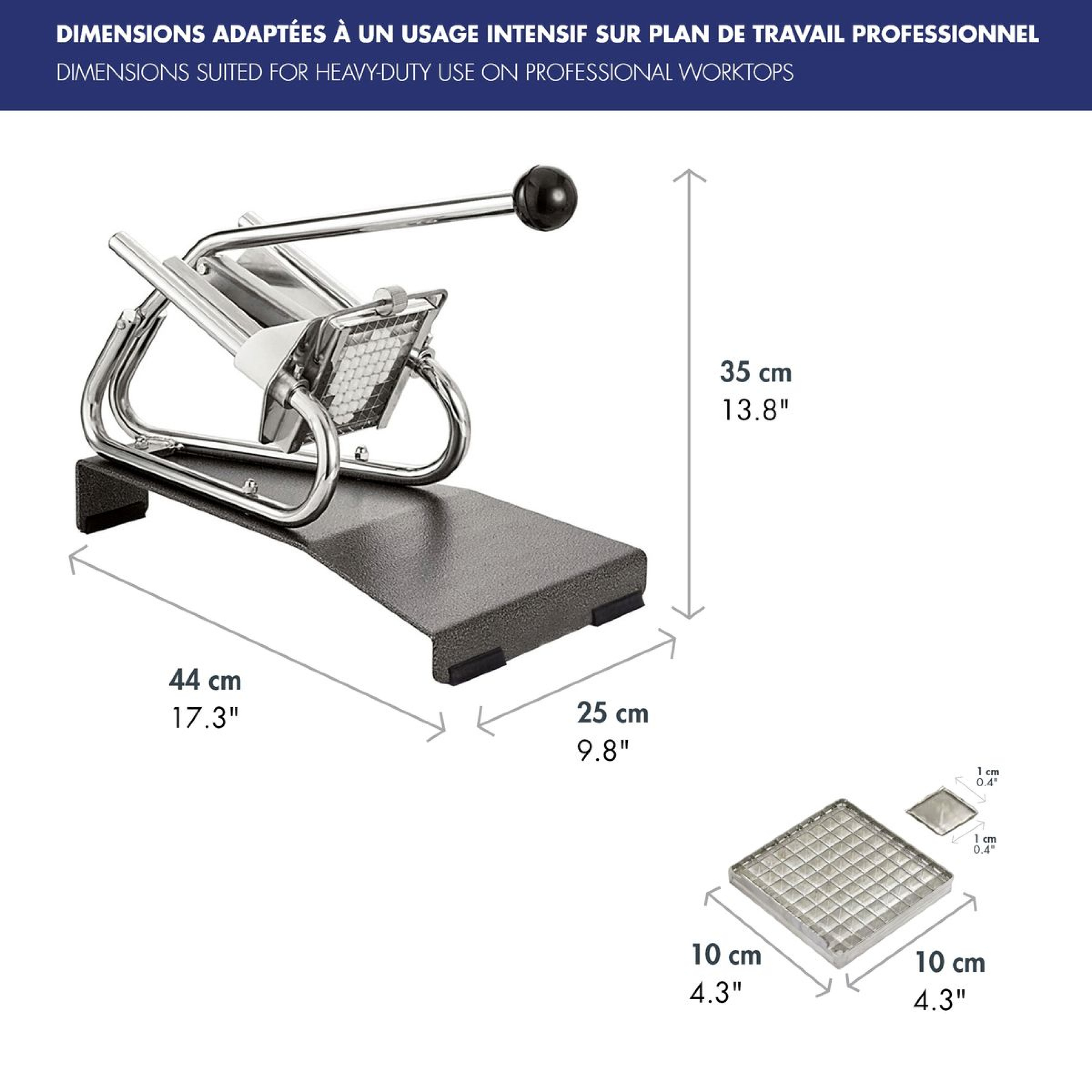 COUPE-FRITES PROFESSIONNEL SUR SOCLE EPOXY - LOUIS TELLIER