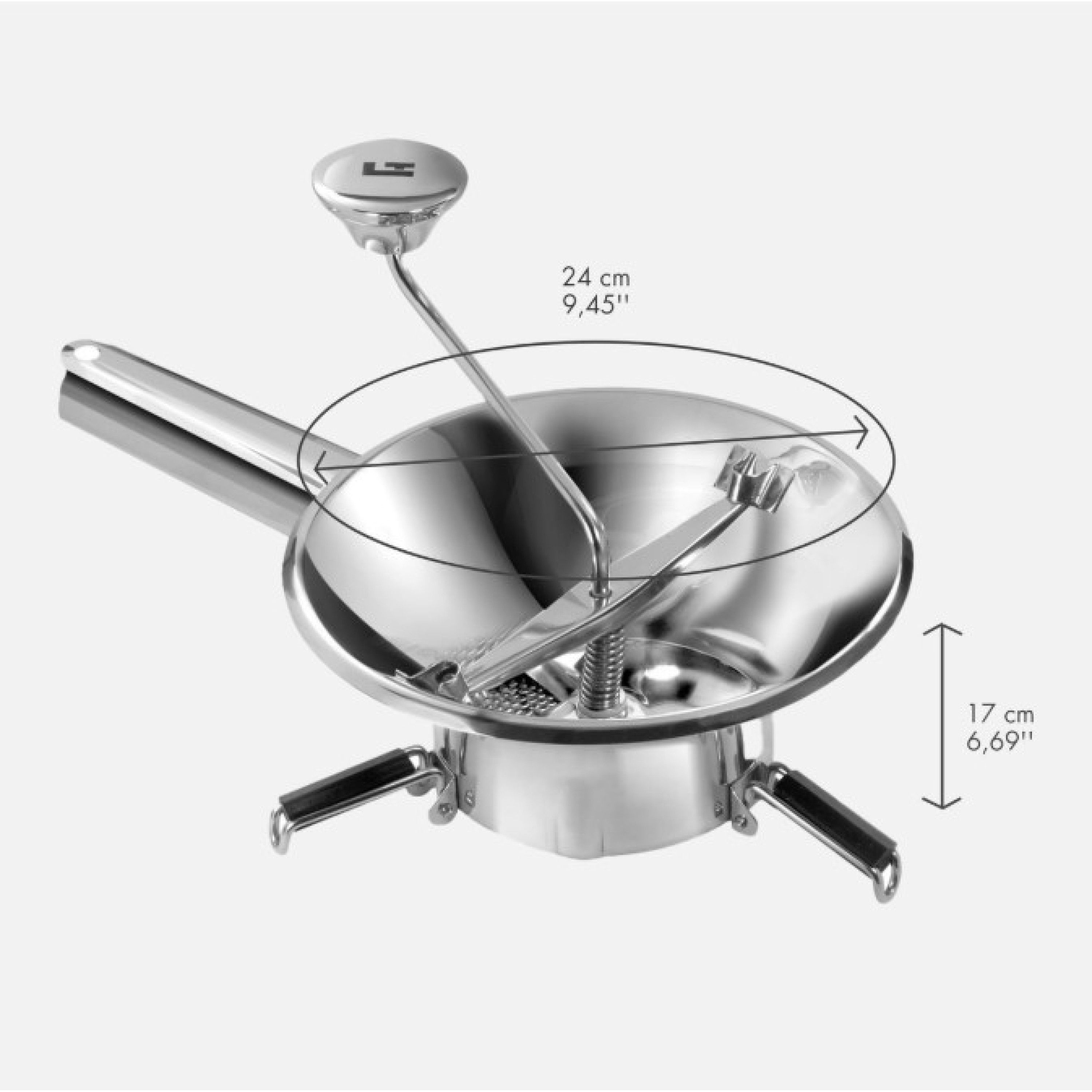 MOULIN PASSE-LÉGUMES INOX - LOUIS TELLIER