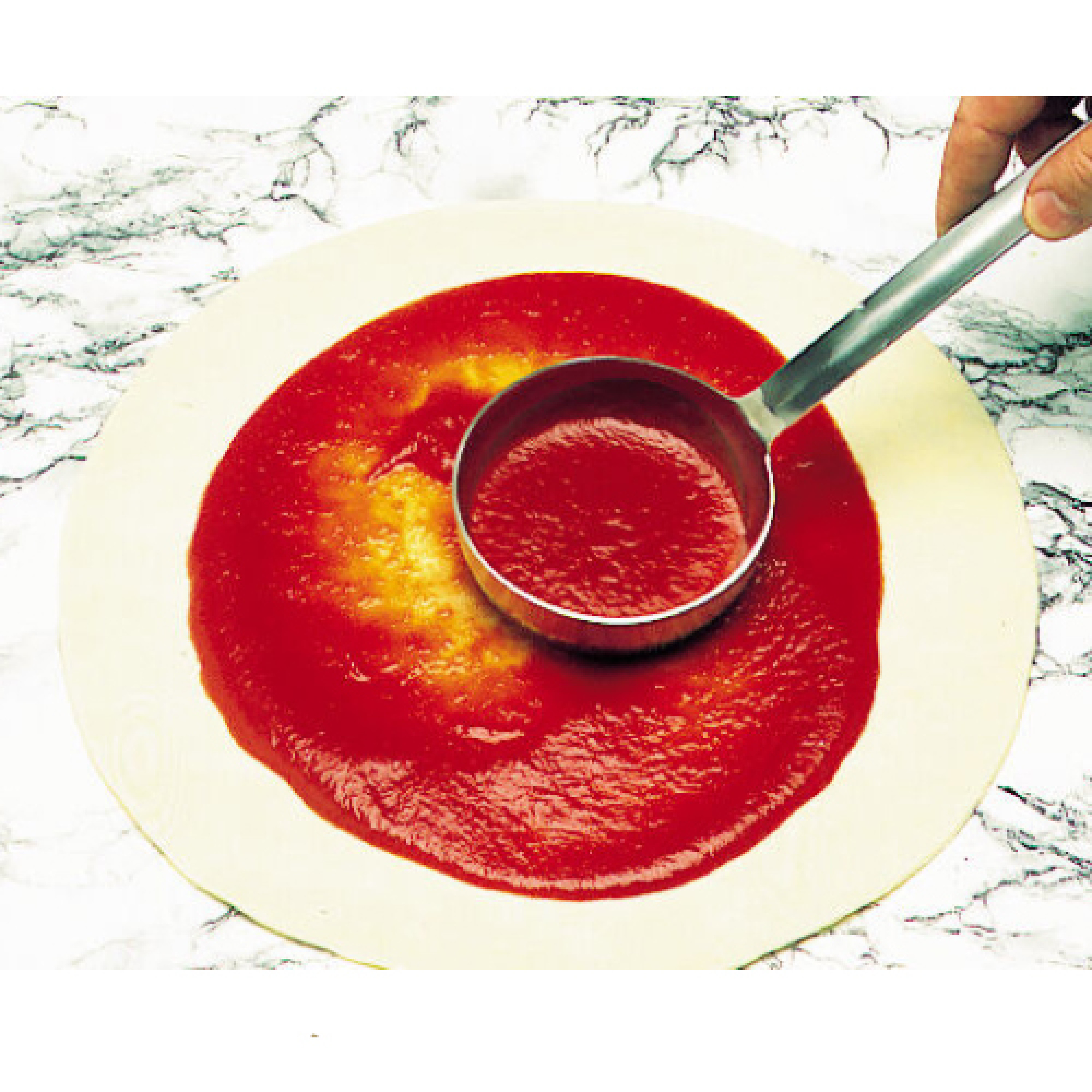 louche grande taille à fond plat  pour pizza - matfer