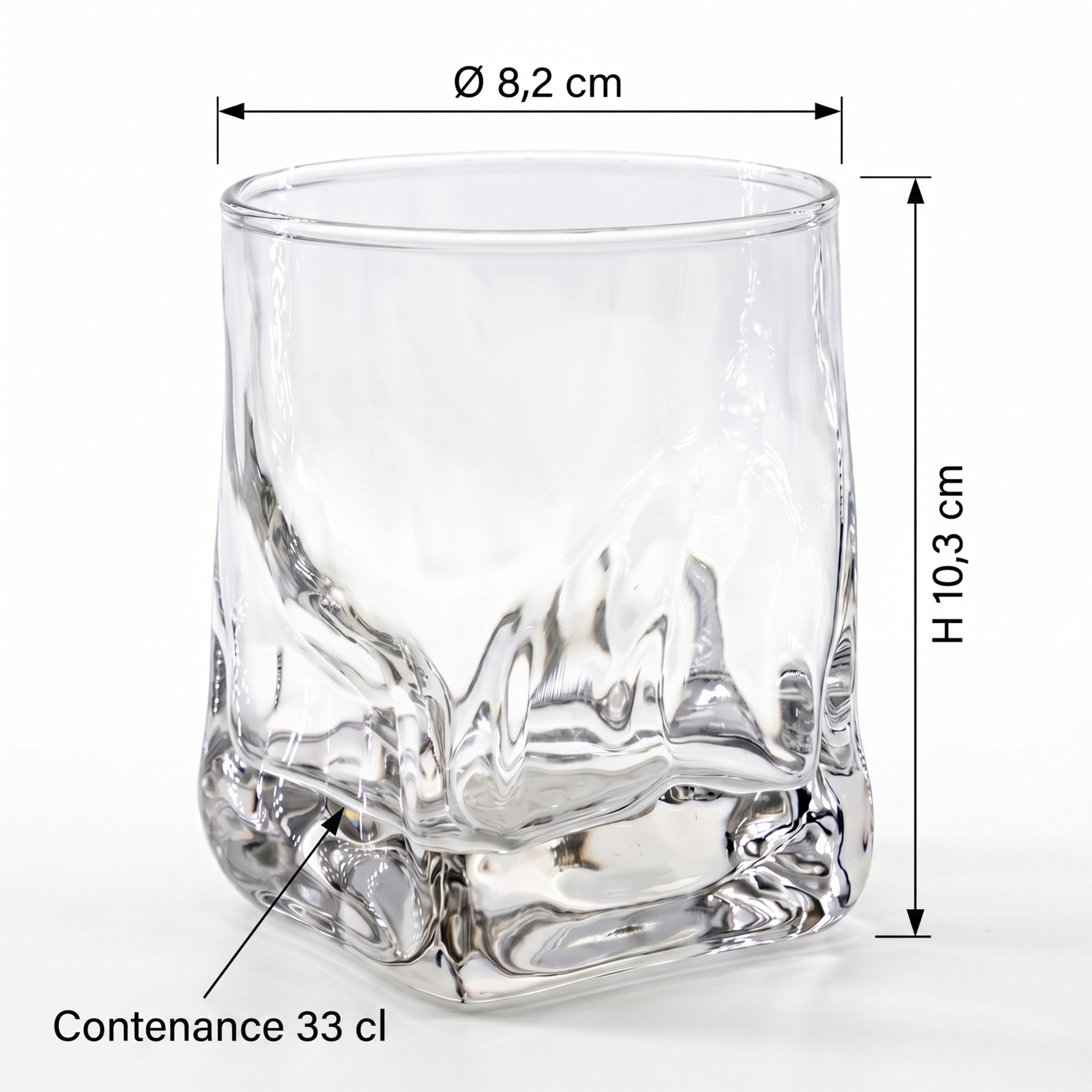 6 verres à whisky Frosty- Borgonovo