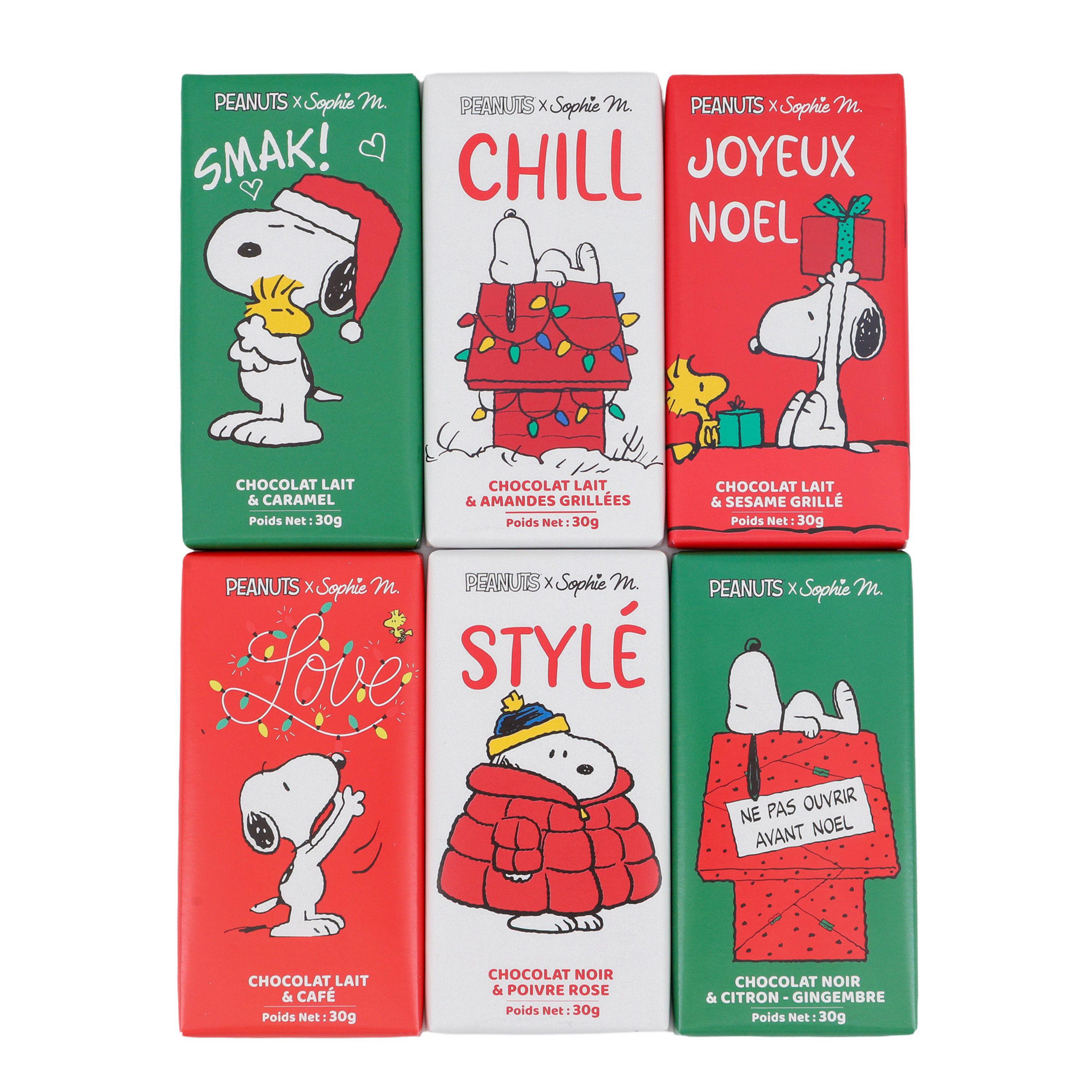 TABLETTES PEANUTS SNOOPY COFFRET X SOPHIE M