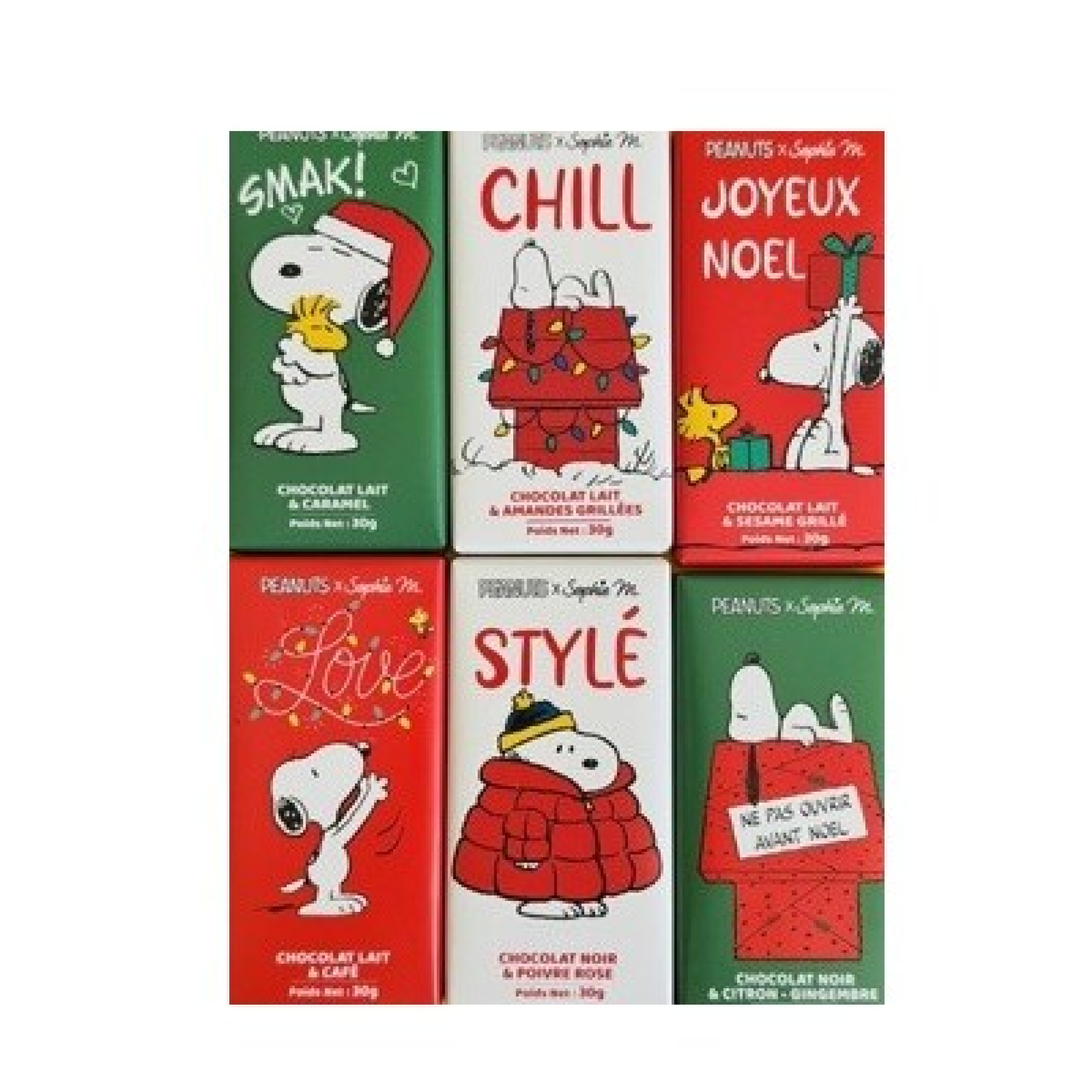 TABLETTES PEANUTS SNOOPY COFFRET X SOPHIE M