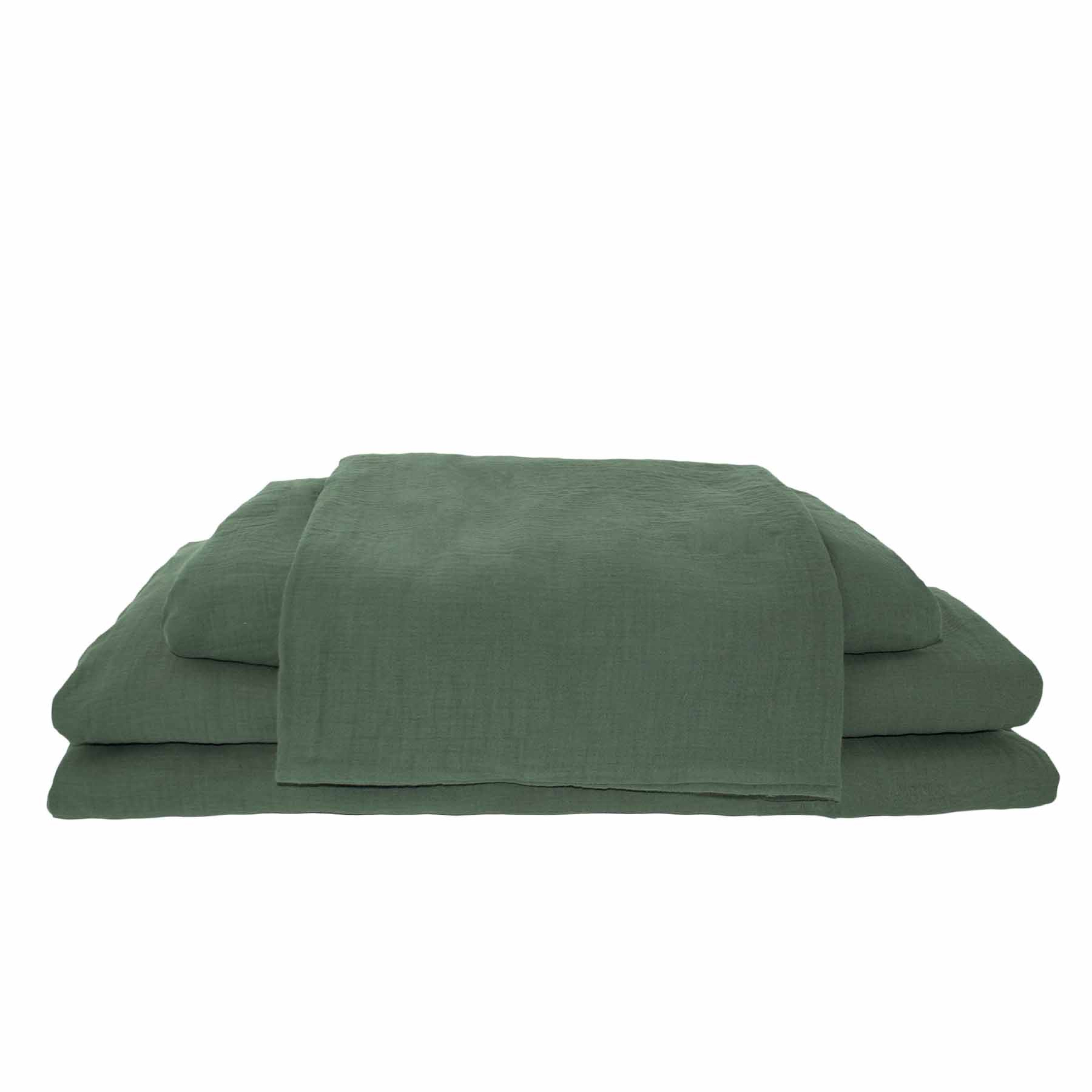 Housse de couette double gaze de coton - Cassis