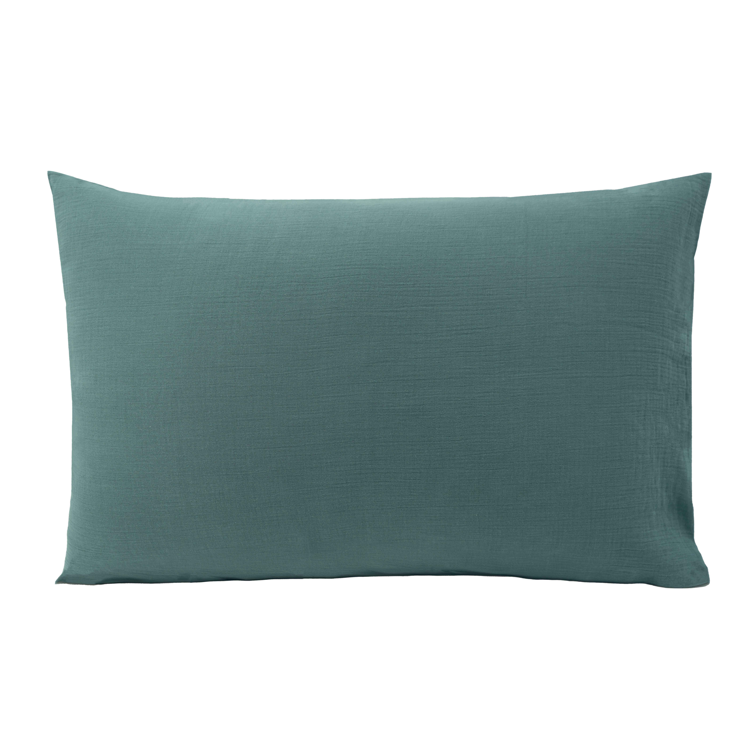 Taie d'oreiller double gaze de coton - CASSIS