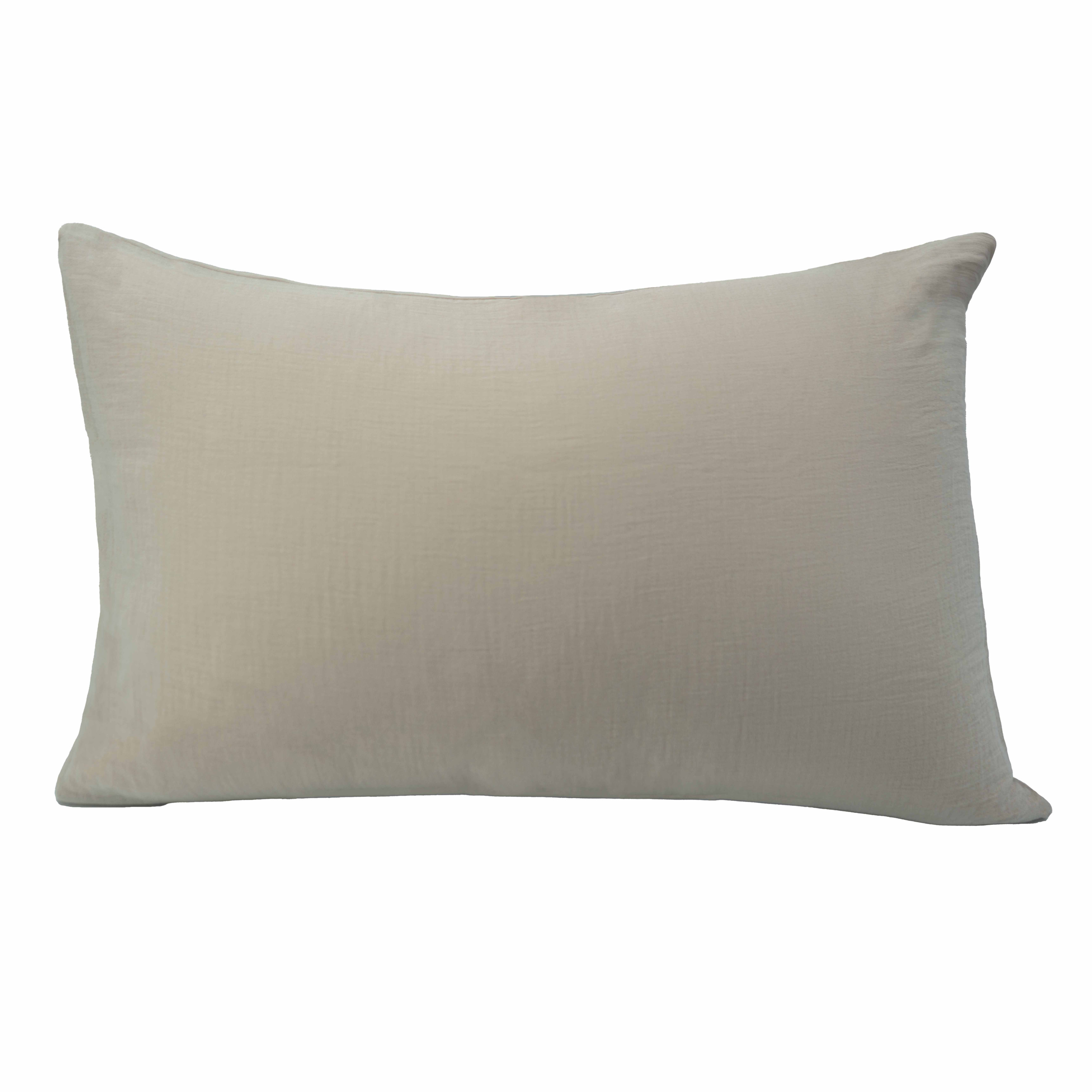 Taie d'oreiller double gaze de coton - CASSIS