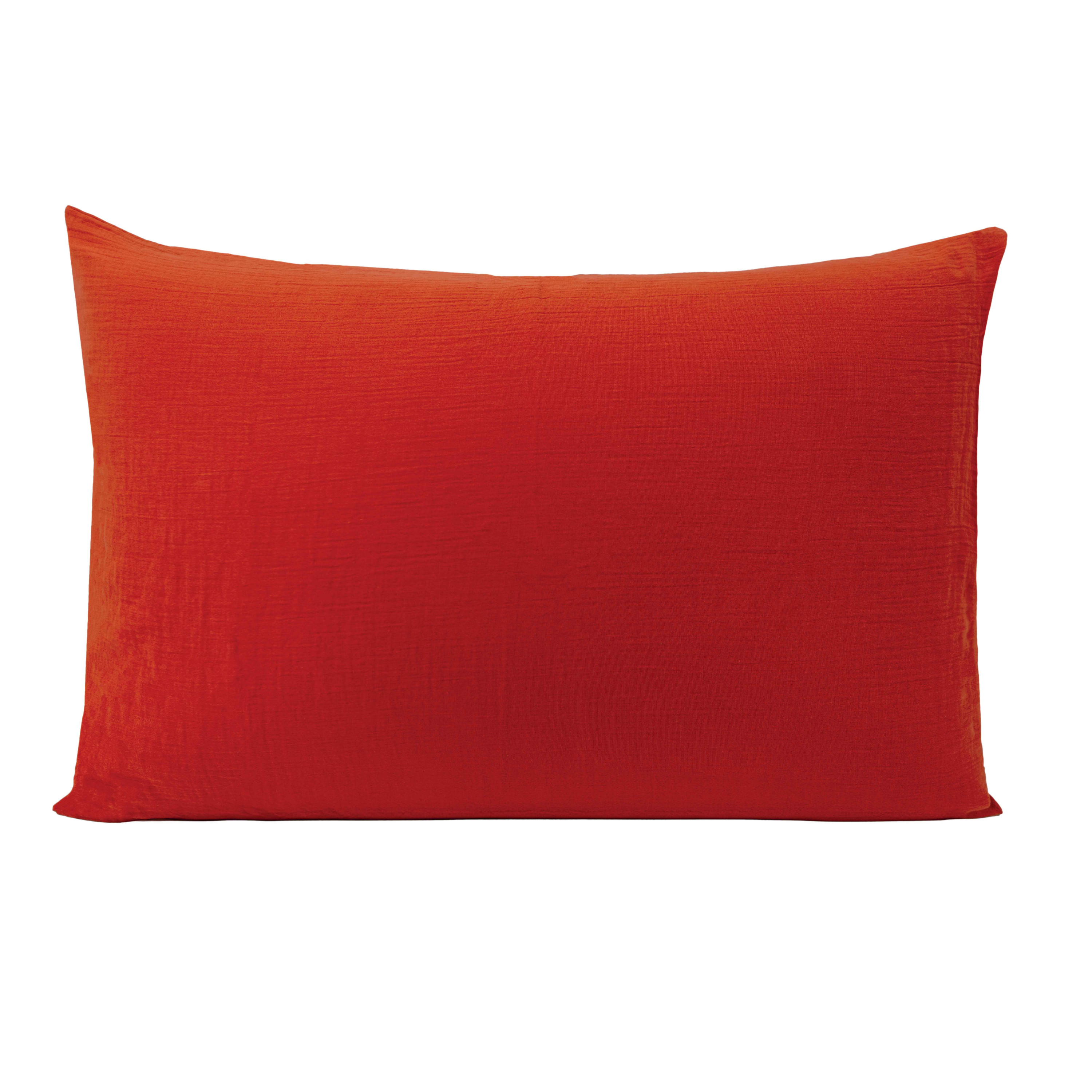 Taie d'oreiller double gaze de coton - CASSIS