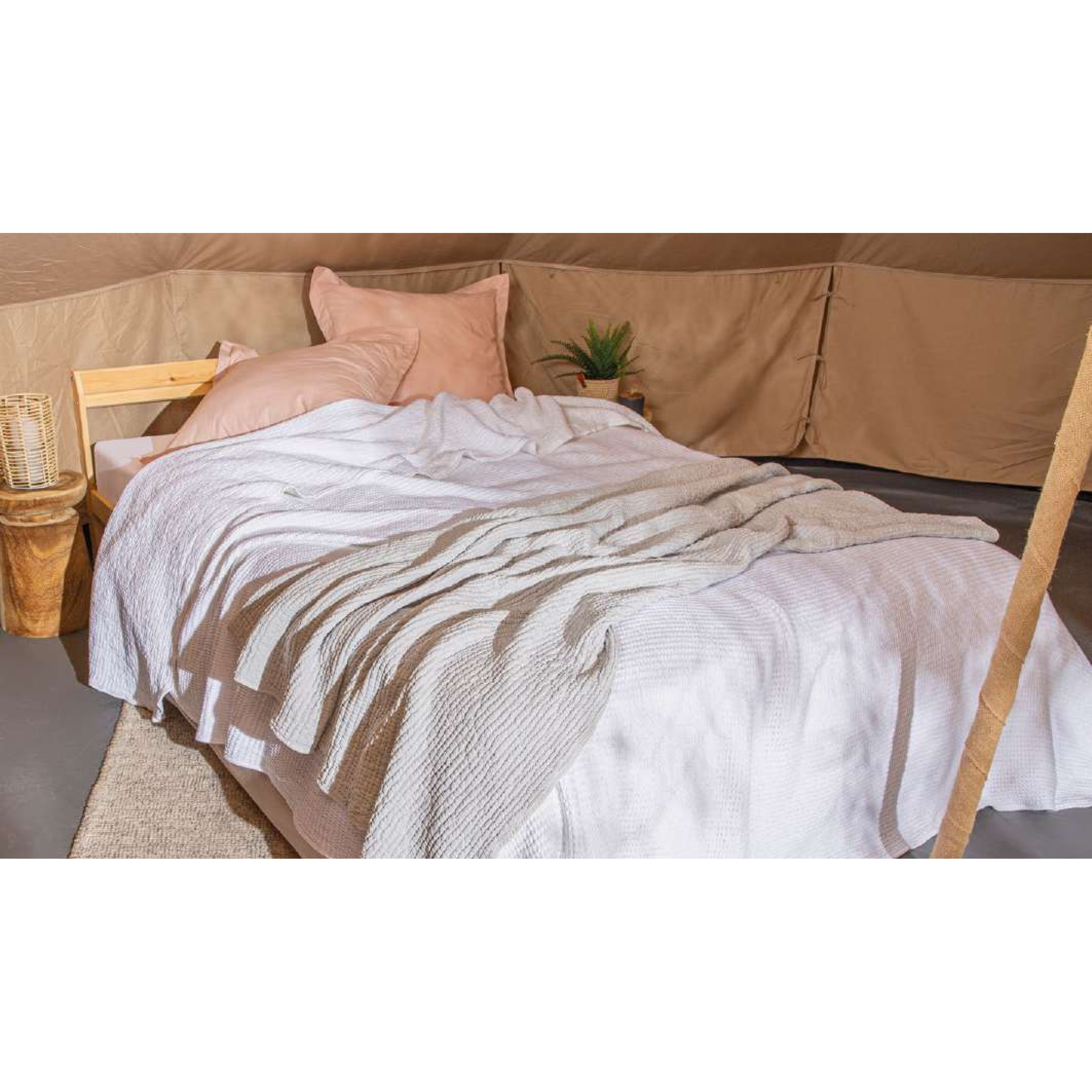 PLAID JAIPUR 180X125 100% COTON