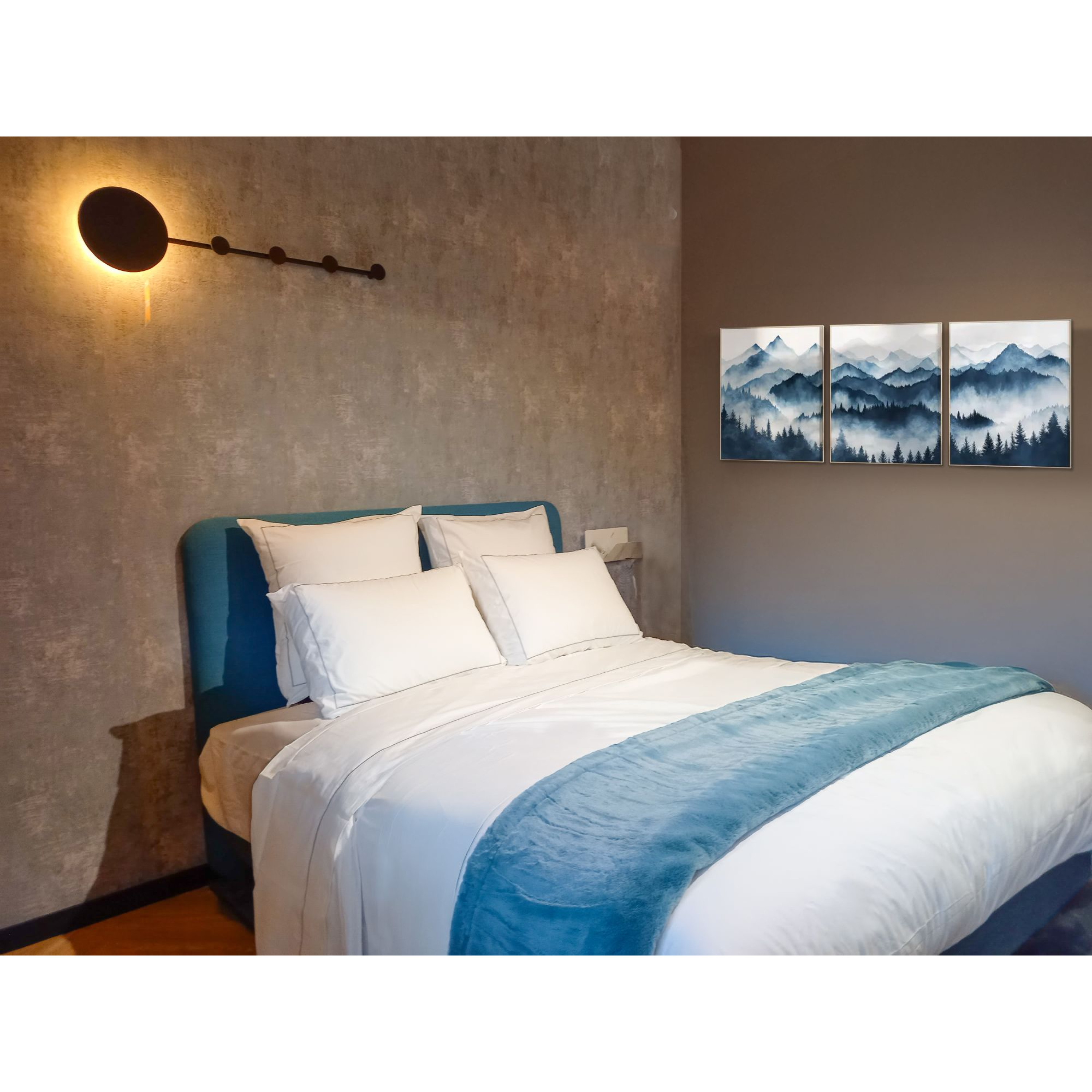 PARURES DRAP PLAT & TAIES BOURDON GRIS – COURCHEVEL