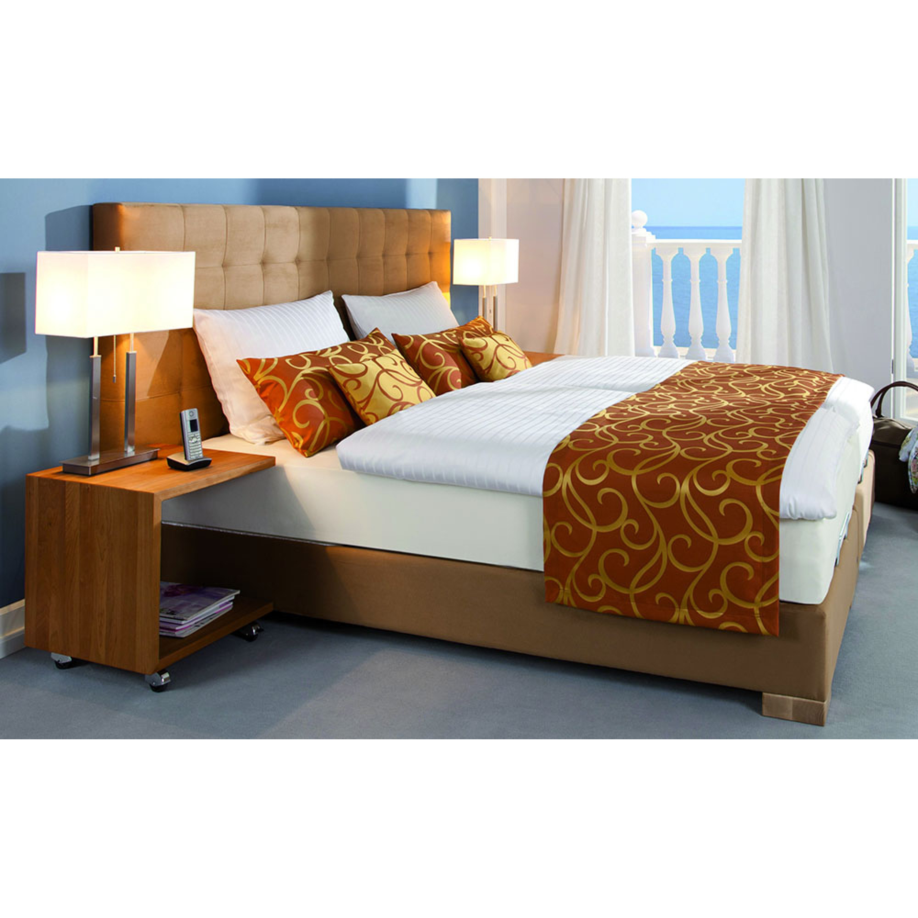 Taie d'oreiller blanche bandes satin - LYON