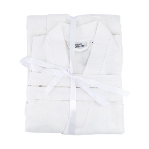 PEIGNOIR COL KIMONO NID D ABEILLE - HOTELLERIE 5 ETOILES