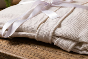 PEIGNOIR COL KIMONO NID D ABEILLE - HOTELLERIE 5 ETOILES