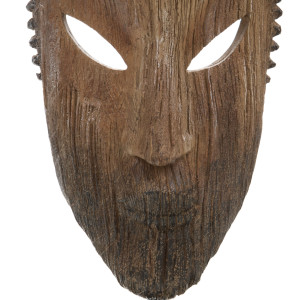 Masque Africain rond sur socle