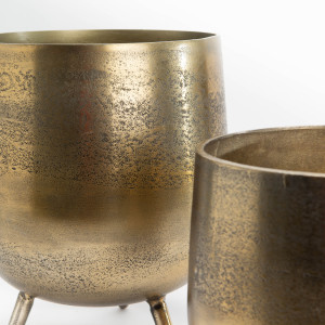 Set de 2 cache-pots gold