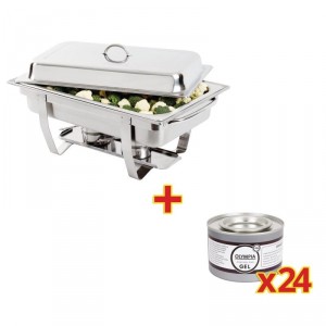 Lot chafing dish et 24 capsules de combustible - CHAFLOT