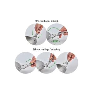 POIGNÉE AMOVIBLE FONTE INOX LOQY - DE BUYER