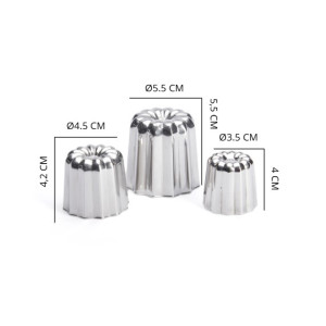 MOULE À CANELÉS BORDELAIS INOX - DE BUYER