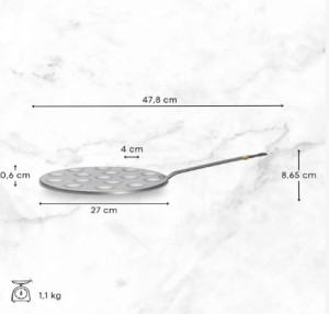 POÊLE À POFFERTJES ET MINI-BLINIS ACIER MINERAL B - DE BUYER