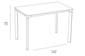 TABLE EXTÉRIEUR 160 x 90 CM MEET - EZPELETA professionnel