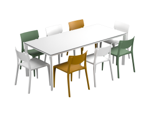 Salon de jardin table meet + 8 chaises Town - Ezpeleta