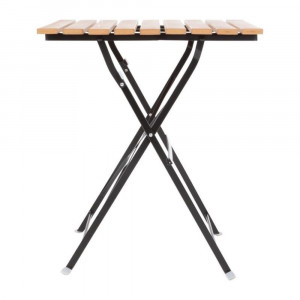 Table bistro carrée en imitation bois - Boléro