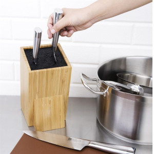 Bloc porte couteaux en bambou