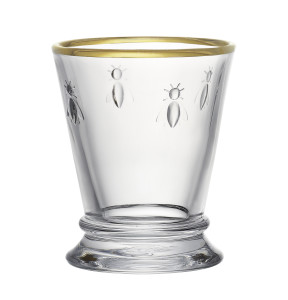 COFFRET DE 4 GOBELETS ABEILLE LISERÉ OR - LA ROCHERE