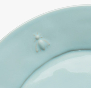 LOT DE 4 ASSIETTES PLATES ABEILLE EN CÉRAMIQUE - LA ROCHERE