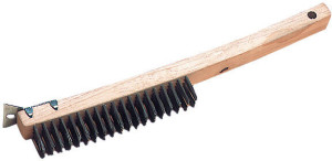 Brosse à grill avec grattoir 36.5 cm