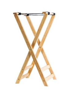 Porte-plateau pliant + Plateau ovale en fibre de verre