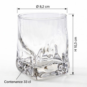 6 verres à whisky Frosty- Borgonovo