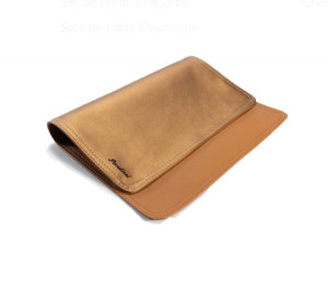 SET DE TABLE METALLISÉ DOUBLE FACE - PAVELINNI