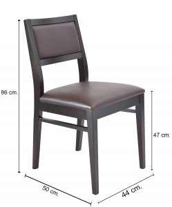Chaise  de restaurant coloris chocolat - Justina