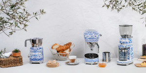 Machine à café Expresso Années 50 Ecf02 Blu Mediterraneo - Dolce & Gabbana x SMEG