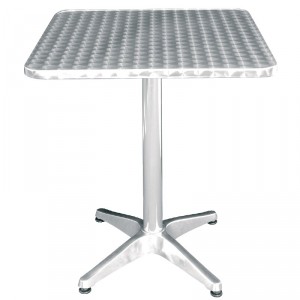 Table bistro carrée en acier inoxydable - 2 dimensions