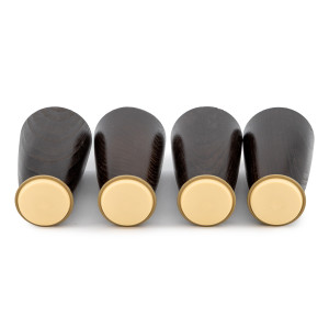 LOT DE 4 PIEDS DE SOMMIER CONE WENGE