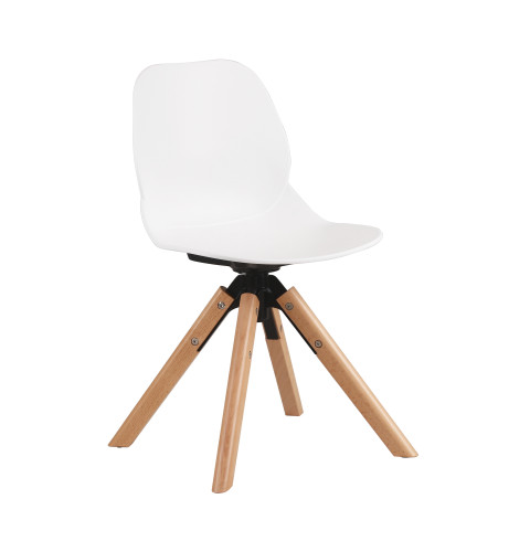 Chaise pivotante 360° Noa - Noir ou blanc