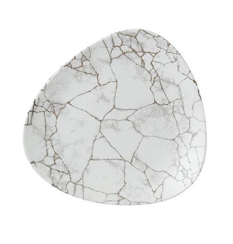Assiette triangle plate  Kintsugi  Agate Grey - Churchill