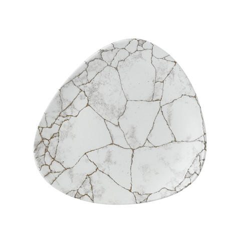 Assiette triangle plate  Kintsugi  Agate Grey - Churchill