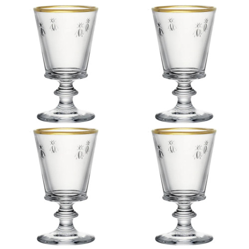 4 verres à vin ABEILLE - La Rochère