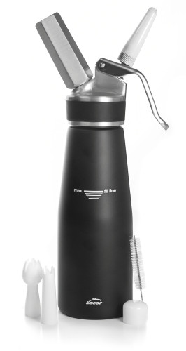 SIPHON A CREME 50 CL ALUMINIUM NOIR - LACOR