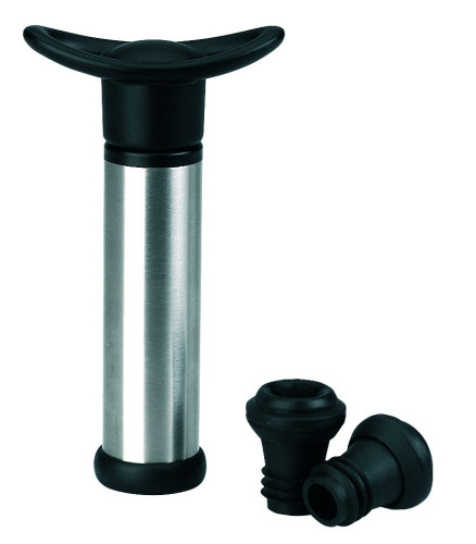 POMPE À VIDE POUR LE VIN INOX + 2 BOUCHONS - LACOR